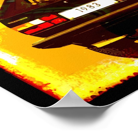 Golf GTi MkI Oranje Poster (Hoek)