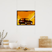 Golf GTi MkI Oranje Poster (Keuken)