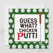 Golf Guest What Chicken Putt Funny Greeting Golfer Bedankkaart (Voorkant)