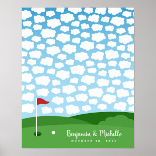 Golf Guestbook Poster - 100 handtekeningen