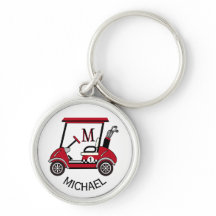 Golf Guy Gift Custom Cart Monogram Name