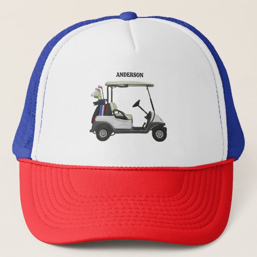 Golf Guy Karret Aangepaste Monogram Naam Trucker H Pet (Voorkant)