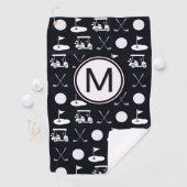 Golf Guy Stijlvol Golf Ontwerp Custom Monogram Golfhanddoek (Insitu)