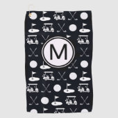 Golf Guy Stijlvol Golf Ontwerp Custom Monogram Golfhanddoek (Voorkant)