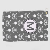 Golf Guy Stijlvol Golf Ontwerp Custom Monogram Golfhanddoek (Horizontaal)