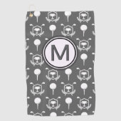 Golf Guy Stijlvol Golf Ontwerp Custom Monogram Golfhanddoek (Voorkant)