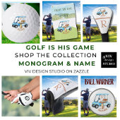Golf Guy Winkelwagen Clubs Monogram Naam Trucker Pet