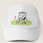 Golf Guy Winkelwagen Monogram Naam Trucker Pet (Voorkant)
