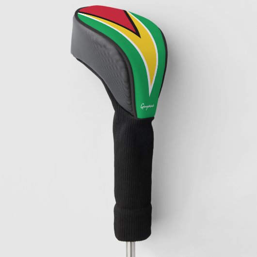 Golf Guyana en Guyana Flag/Golf Clubs Hoesjes Golfheadcover (Schuin)