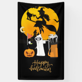 Golf Halloween Day met Ghost skeleton pumpkin Ban Spandoek