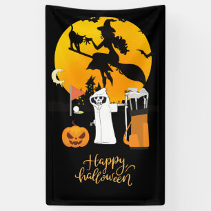 Golf Halloween Day met Ghost skeleton pumpkin Ban Spandoek