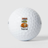Golf Halloween met een enge pompoen Golfballen (Voorkant)