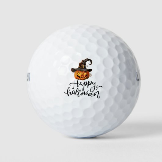 Golf Halloween met geest spookachtige pompoen Golfballen (Voorkant)