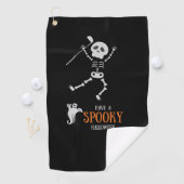 Golf Halloween met Skeleton golfer spooky Golfhanddoek (Insitu)