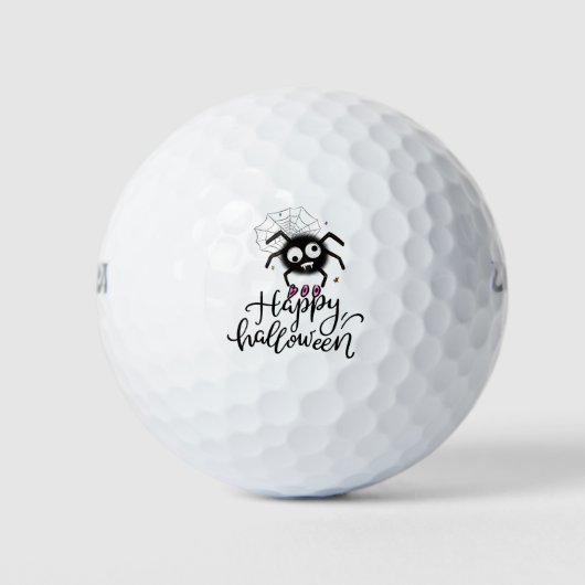 Golf Halloween met spookkleurige schuurspin Golfballen (Voorkant)