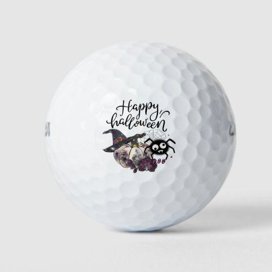 Golf Halloween met spookkleurige schuurspin Golfballen (Voorkant)