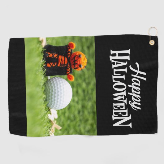Golf Halloween Spooky Scary voor golfer Golfhanddoek (Horizontaal)