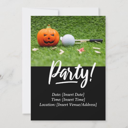 Golf Halloween thema voor golfer Kaart (Voorkant)