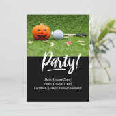 Golf Halloween thema voor golfer Kaart (Staand voorkant)