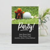 Golf Halloween thema voor golfer Kaart (Staand voorkant)