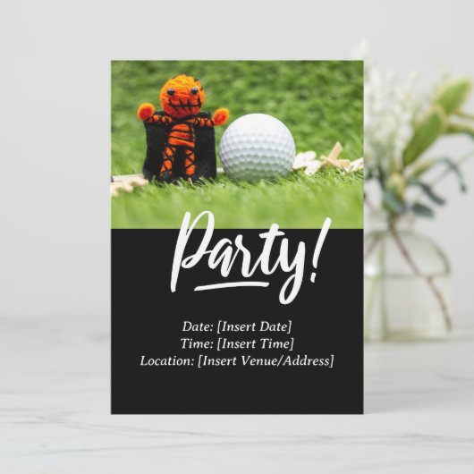 Golf Halloween thema voor golfer Kaart (Staand voorkant)