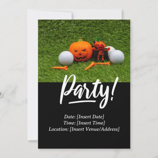 Golf Halloween thema voor golfer Kaart (Voorkant)