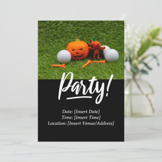 Golf Halloween thema voor golfer Kaart (Staand voorkant)