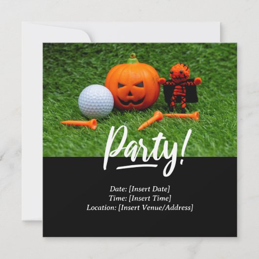 Golf Halloween thema voor golfer Kaart (Voorkant)