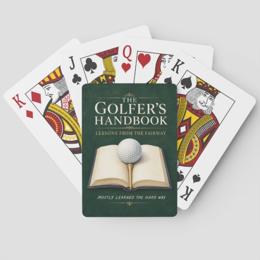 Golf Handboek Fun cadeau voor golfer Pokerkaarten (Achterkant)