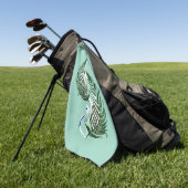 Golf Handdoek Aotearoa NZ Land Varendesign (Groen)
