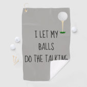 Golf handdoek Laat ballen doen praten grappig (Insitu)