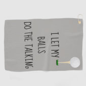 Golf Handdoek Laat Ballen Maar Praten Grappig (Horizontaal)