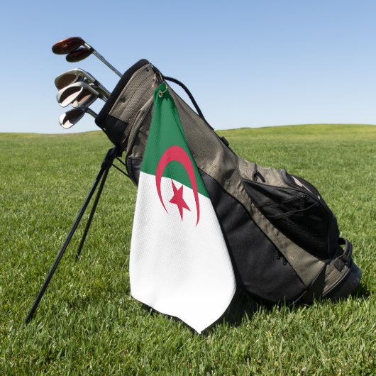 Golf Handdoek met vlag van Algerije (Groen)