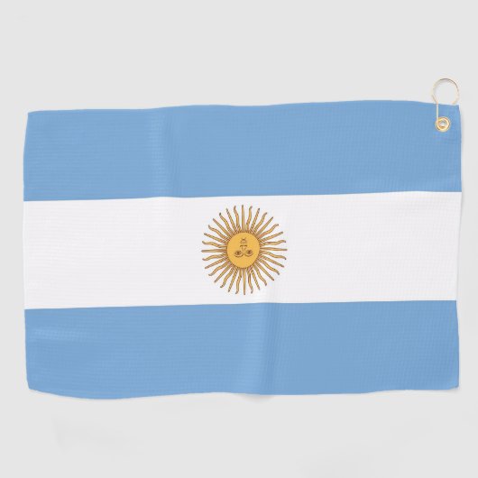 Golf Handdoek met vlag van Argentinië (Horizontaal)