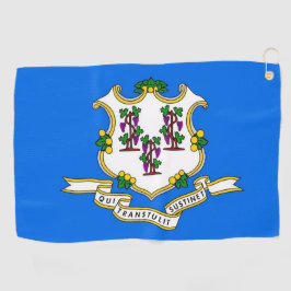 Golf Handdoek met vlag van Connecticut, USA