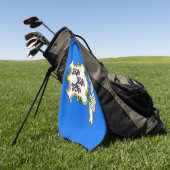 Golf Handdoek met vlag van Connecticut, USA (Groen)
