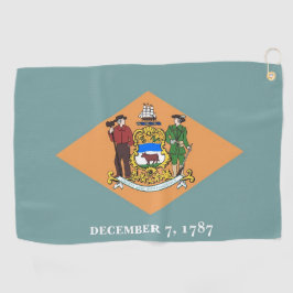 Golf Handdoek met vlag van Delaware, USA