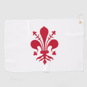 Golf Handdoek met vlag van Florence, Italië (Horizontaal)