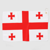 Golf Handdoek met vlag van Georgië (Horizontaal)