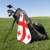 Golf Handdoek met vlag van Georgië (Groen)