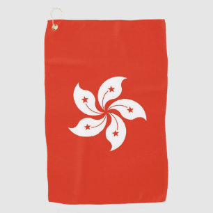 Golf Handdoek met vlag van Hong Kong