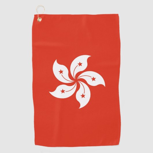 Golf Handdoek met vlag van Hong Kong (Voorkant)