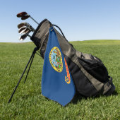 Golf Handdoek met vlag van Idaho, USA (Groen)