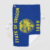 Golf Handdoek met vlag van Oregon, USA