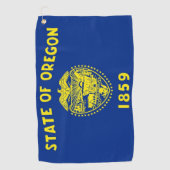 Golf Handdoek met vlag van Oregon, USA (Voorkant)