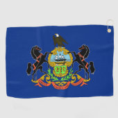 Golf Handdoek met vlag van Pennsylvania, USA (Horizontaal)