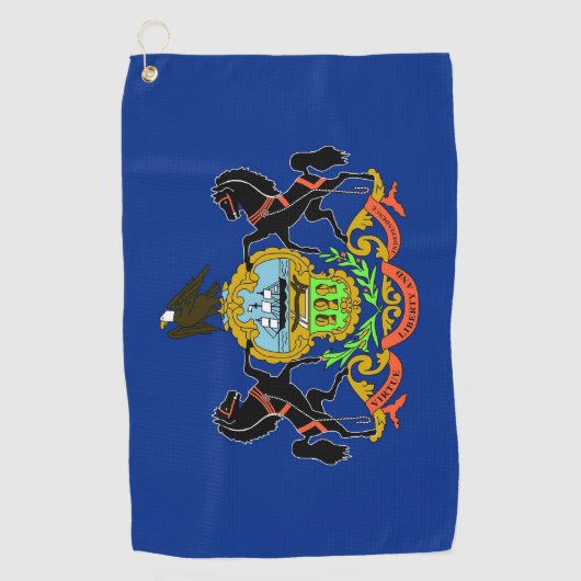 Golf Handdoek met vlag van Pennsylvania, USA (Voorkant)