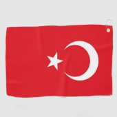Golf Handdoek met vlag van Turkije (Horizontaal)