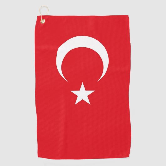 Golf Handdoek met vlag van Turkije (Voorkant)