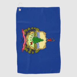 Golf Handdoek met vlag van Vermont State, USA